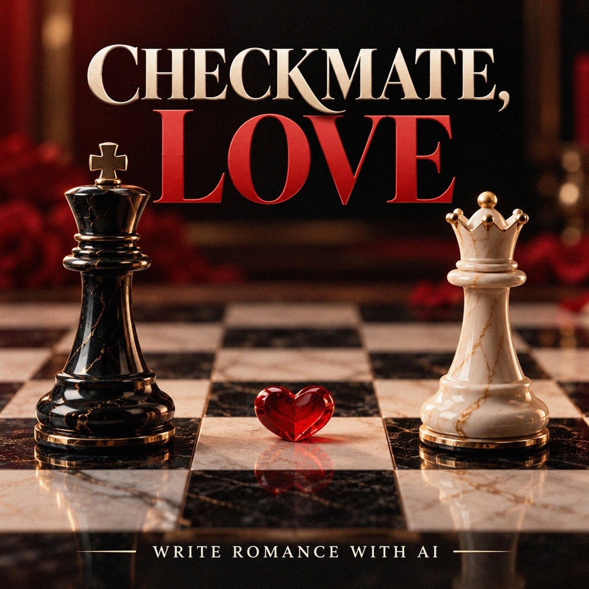 No. 77 — Checkmate Love (dark shell, chilli and black-sesame praline)